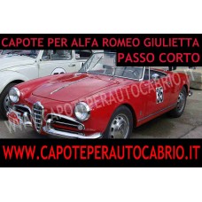 Capote cappotta per Alfa Romeo Giulietta corta (1956/1959) spider cabrio epoca  passo corto